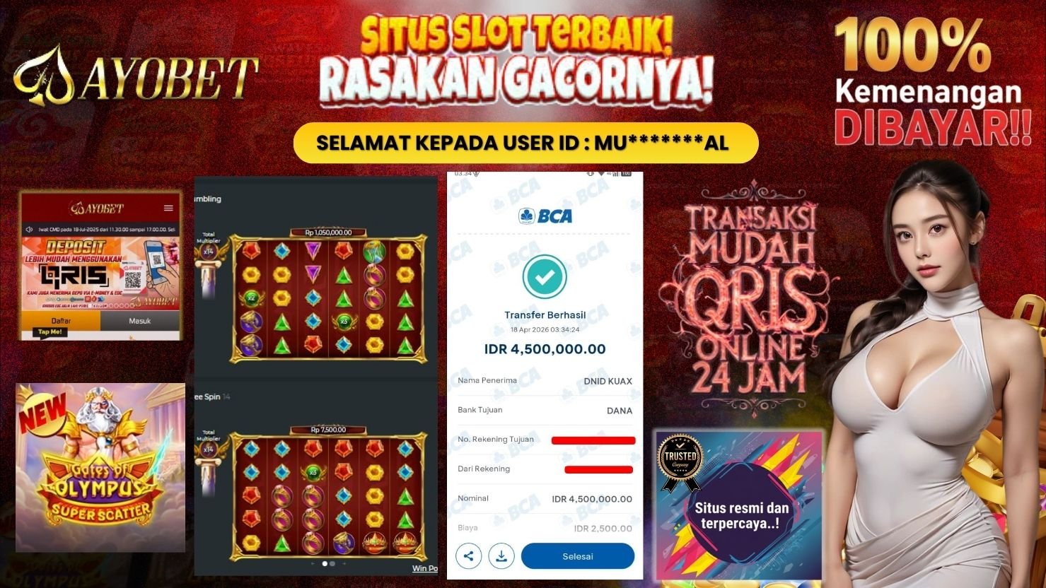 AYOBET JACKPOT SLOT GATES OF OLYMPUS SUPER SCATTER